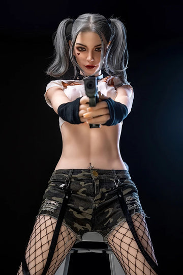 Movable Jaw Silicone Head Sex Doll Harley Quinn 173cm #M7